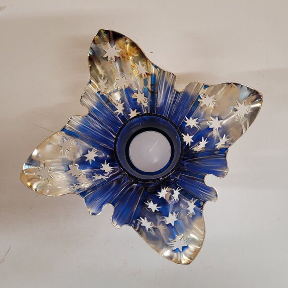 Studio Silversmith Handkerchief Votive Candle Silver Plate 7'' x 4'' Patina - Picture 4 of 10